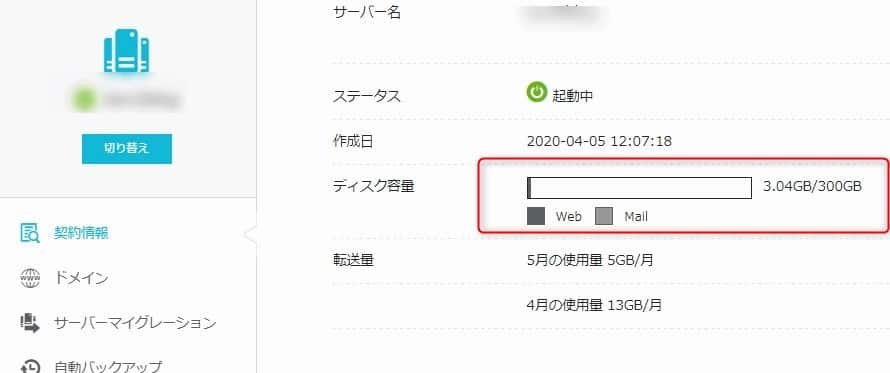 ブログ運営だけなら、Wingパックの容量で十分