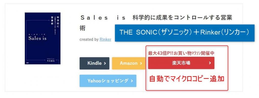 THE SONIC：自動マイクロコピー