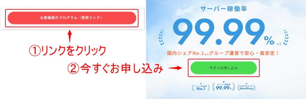 リンクをクリック