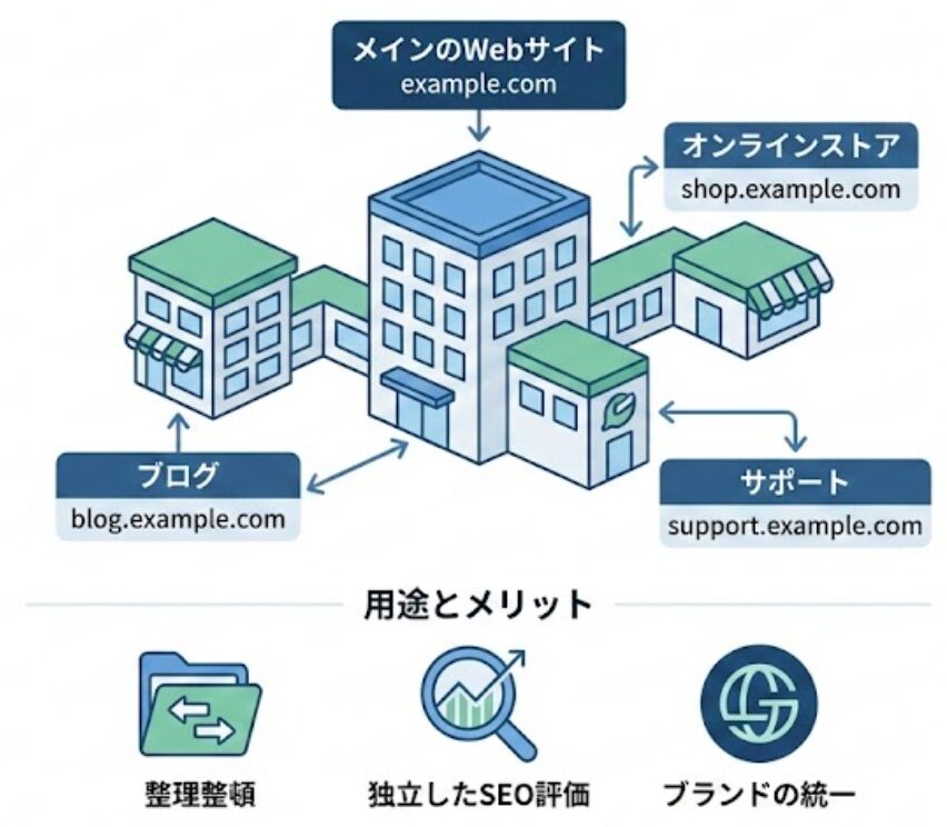 サブドメインの概念